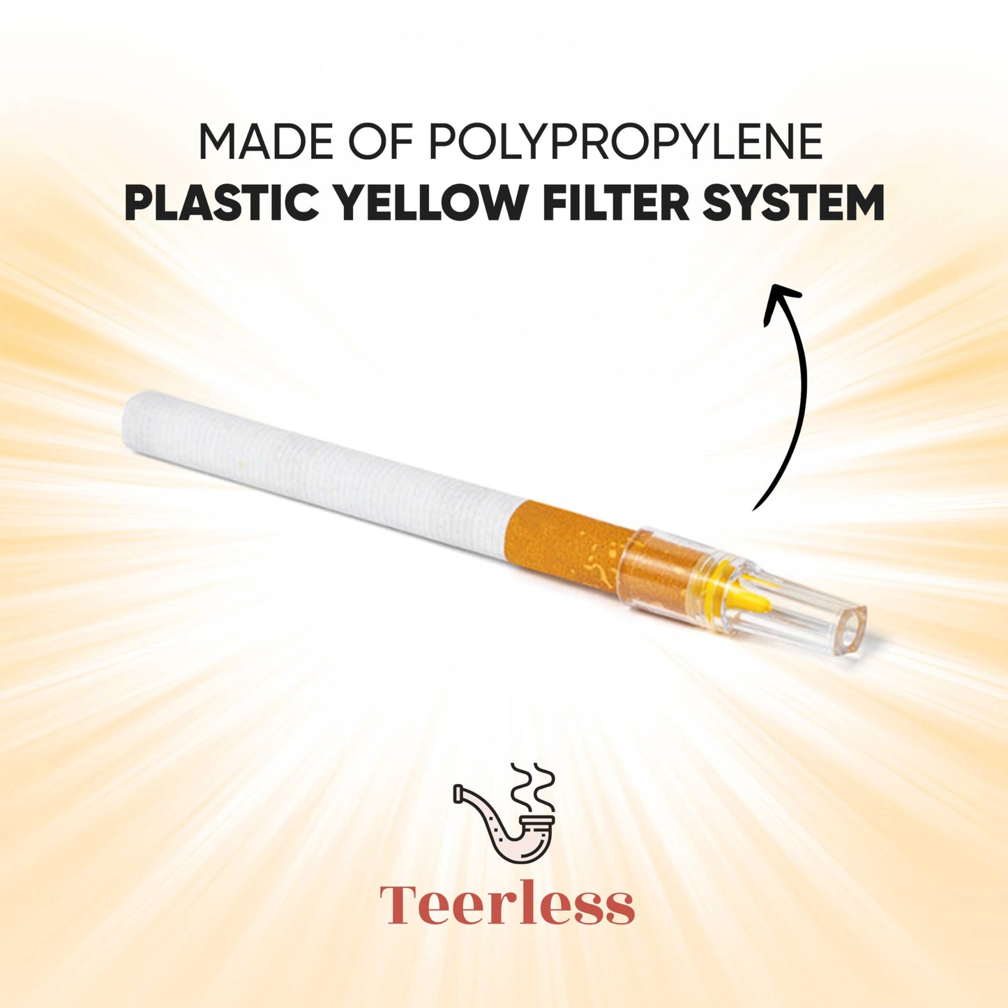 TEERLESS 8mm Disposable Cigarette Filters – Tar & Nicotine Reduction, Pack of 300