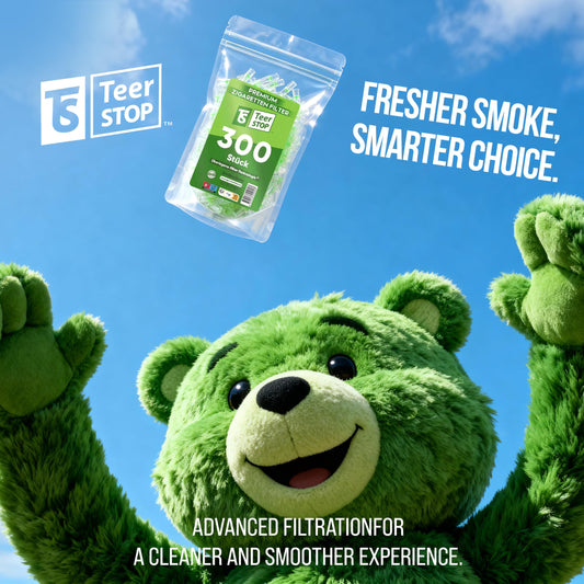 TS Teer STOP 8mm Disposable Cigarette Filters – Tar & Nicotine Reduction, Pack of 300