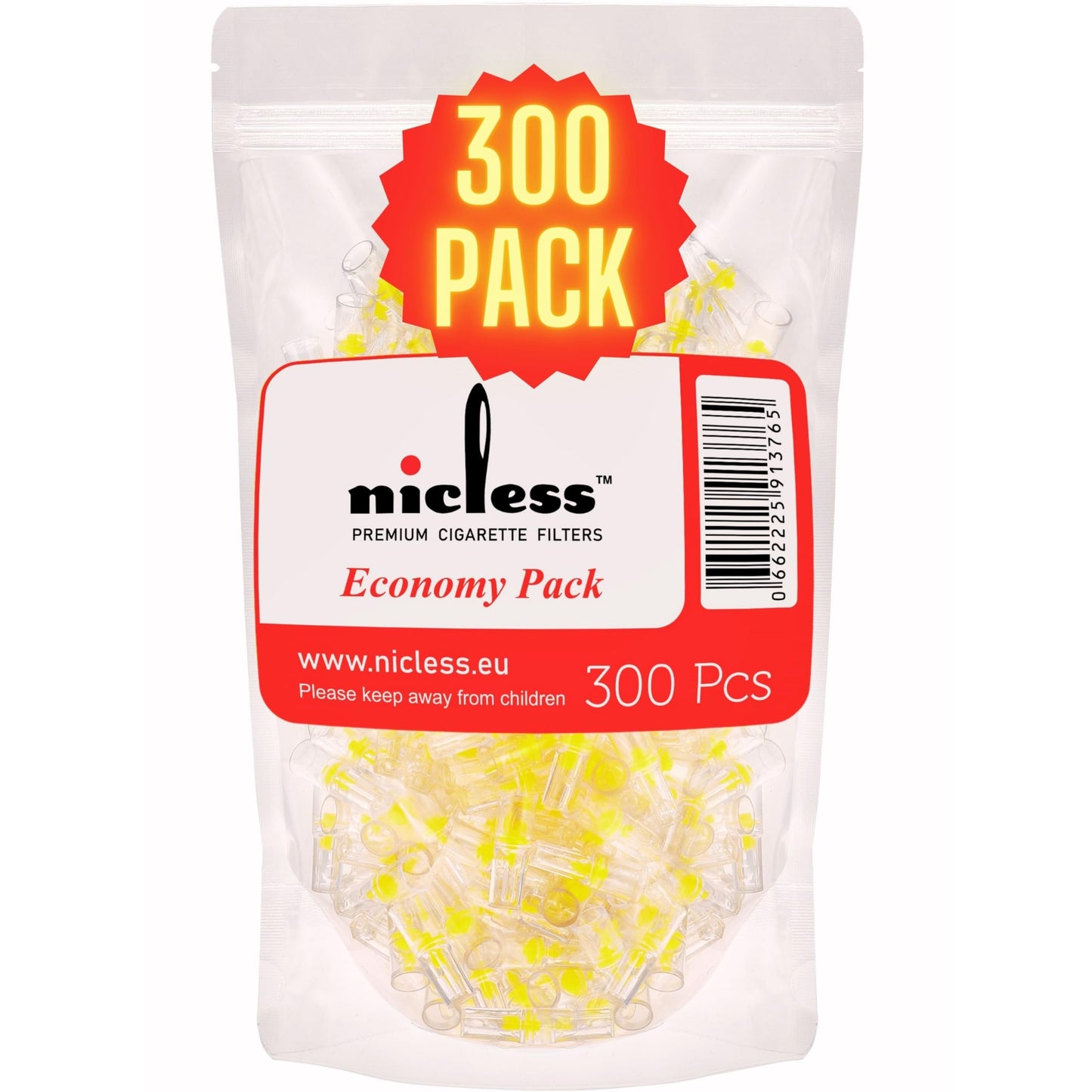 Nicless Premium 8mm Disposable Cigarette Filters – Premium Tar Filtration System for Normal/King Size Cigarettes