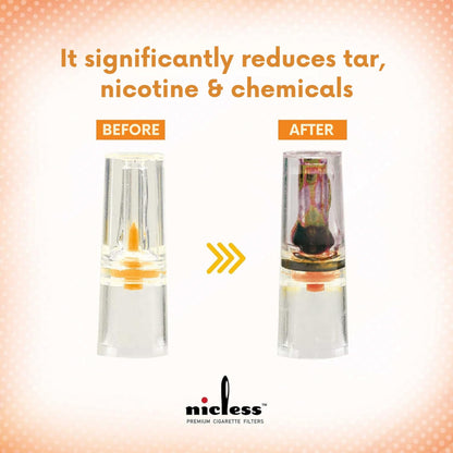 Nicless Premium 8mm Disposable Cigarette Filters – Premium Tar Filtration System for Normal/King Size Cigarettes