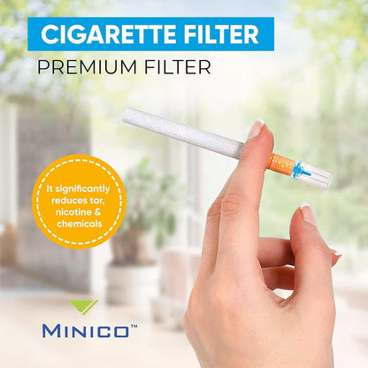 MINICO Slim Smart All-in-One Disposable Cigarette Filters 450 Pieces 5mm, 6mm, 7mm 15x30 Per Box Cigarette Holder Tar and Nicotine Filter for Smoking