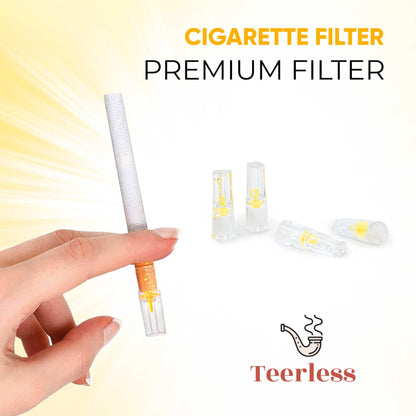 TEERLESS 8mm Disposable Cigarette Filters – Tar & Nicotine Reduction, Pack of 1,200