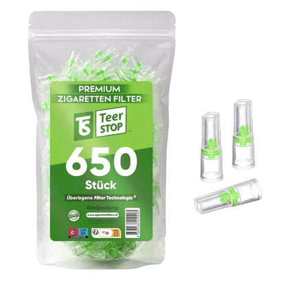 TS Teer STOP Slim Disposable Cigarette Filters – Pack of 200