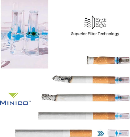 MINICO Slim Smart All-in-One Disposable Cigarette Filters 450 Pieces 5mm, 6mm, 7mm 15x30 Per Box Cigarette Holder Tar and Nicotine Filter for Smoking