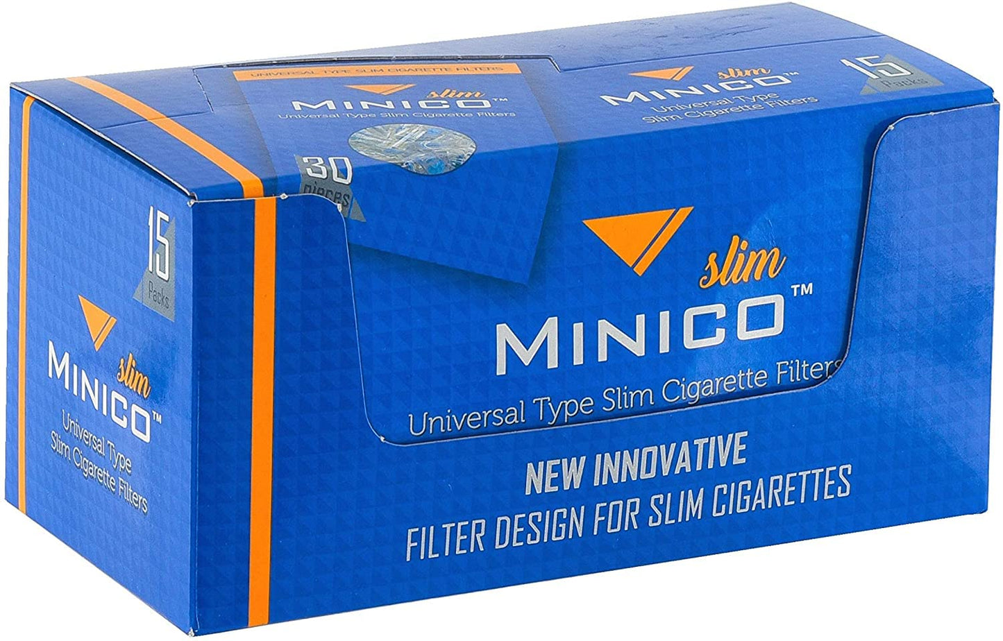 MINICO Slim Smart All-in-One Disposable Cigarette Filters 450 Pieces 5mm, 6mm, 7mm 15x30 Per Box Cigarette Holder Tar and Nicotine Filter for Smoking