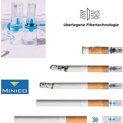 MINICO 8mm Disposable Cigarette Filters – Tar & Nicotine Reduction, Pack of 1100