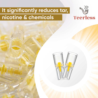 TEERLESS 8mm Disposable Cigarette Filters – Tar & Nicotine Reduction, Pack of 300