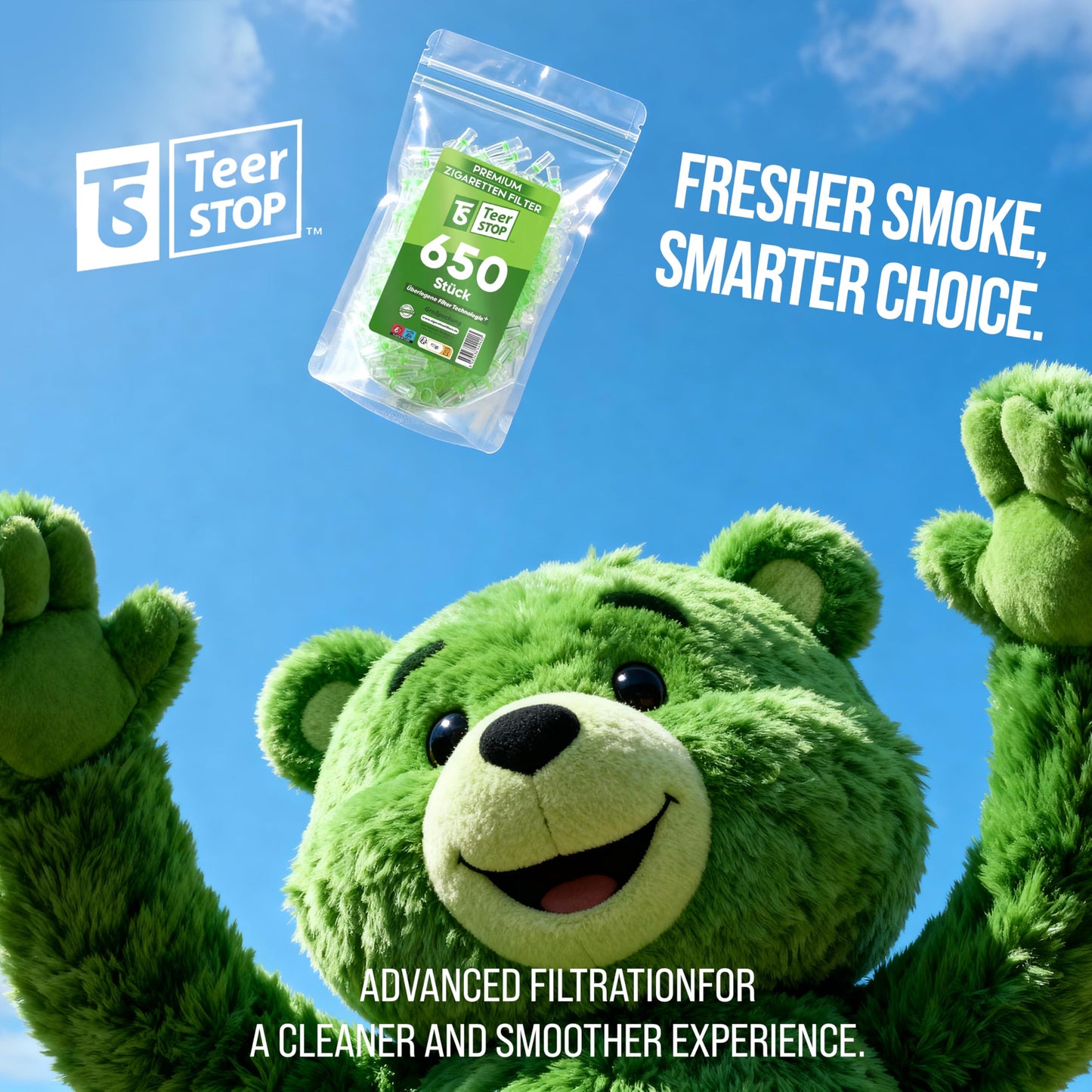 TS Teer STOP Slim Disposable Cigarette Filters – Pack of 200