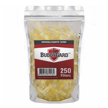 BUDDYGARD 8mm Disposable Cigarette Filters – Pack of 250