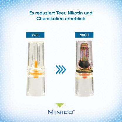 MINICO 8mm Disposable Cigarette Filters – Tar & Nicotine Reduction, Pack of 480