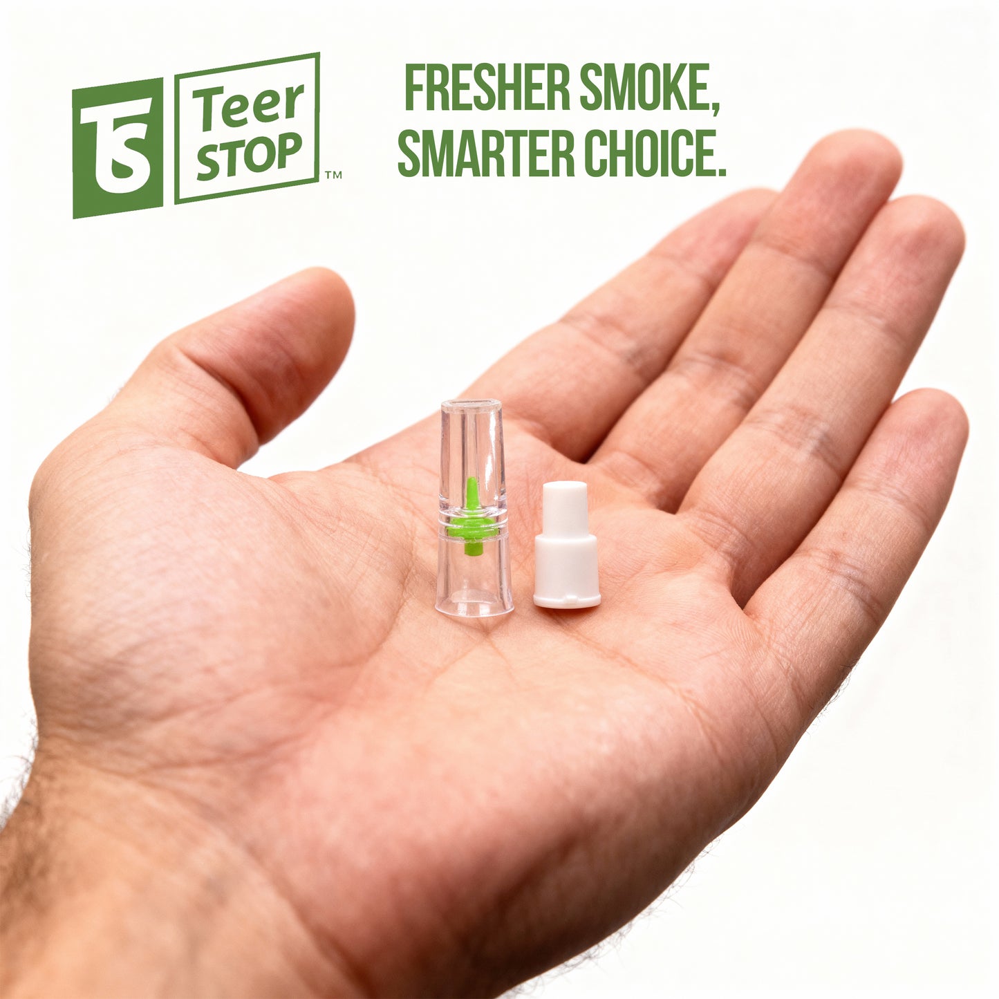 TS Teer STOP Slim 8mm Disposable Cigarette Filters – Pack of 200 with 75 Adapters