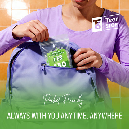 TS Teer STOP 8mm Disposable Cigarette Filters – Tar & Nicotine Reduction, Pack of 650