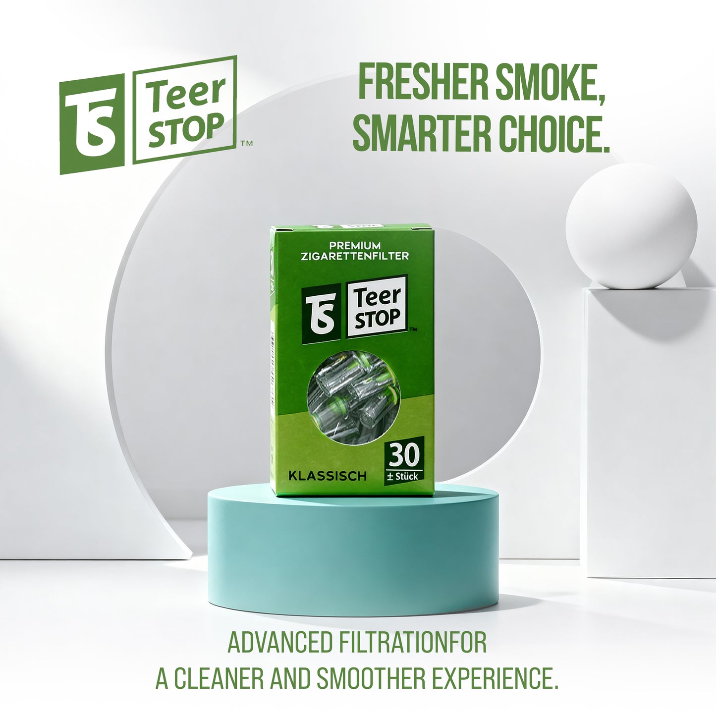 TS Teer STOP 8mm Disposable Cigarette Filters – Pack of 720