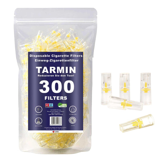 TARMIN 8mm Disposable Cigarette Filters – Tar & Nicotine Reduction, Pack of 300