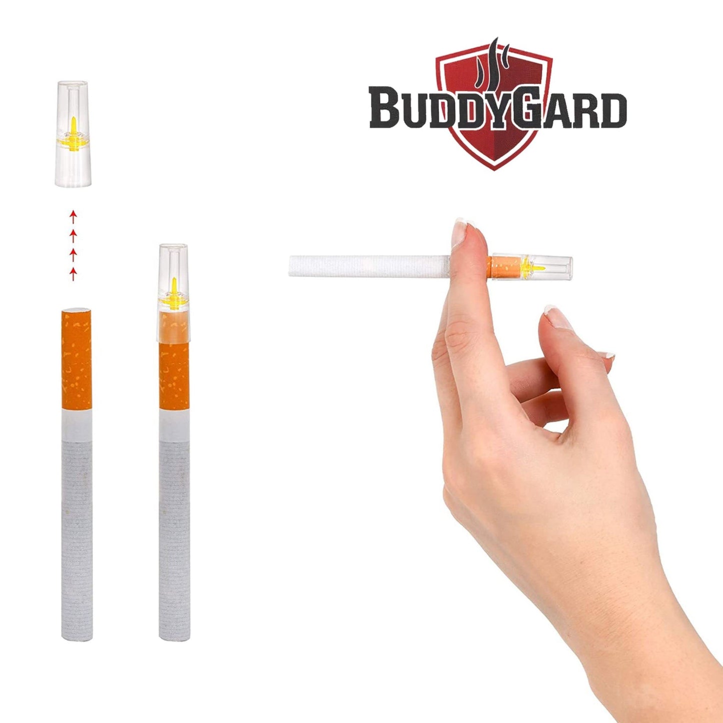 BUDDYGARD 8mm Disposable Cigarette Filters – Pack of 250