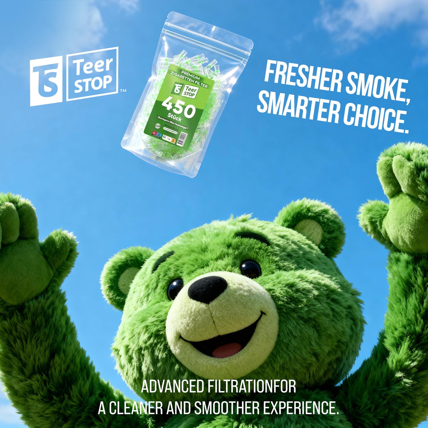 TS Teer STOP Slim Disposable Cigarette Filters – Pack of 200