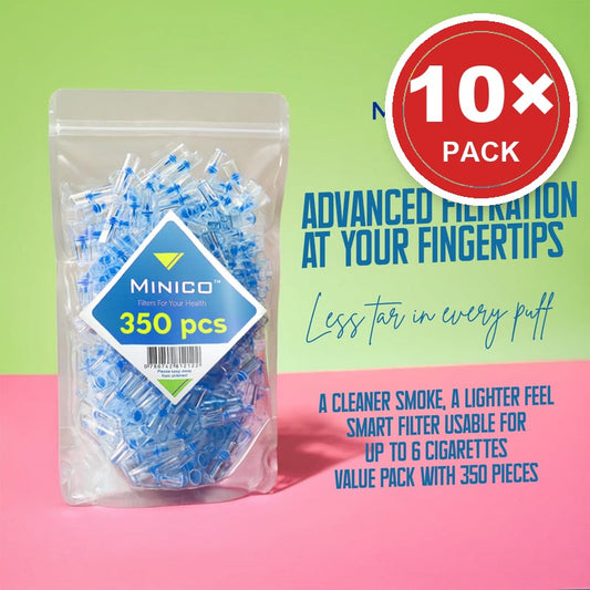 MINICO 8mm disposable cigarette filters, 10-pack of 350 (3,500 filters)